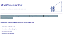 Tablet Screenshot of ds-wohnungsbau.de